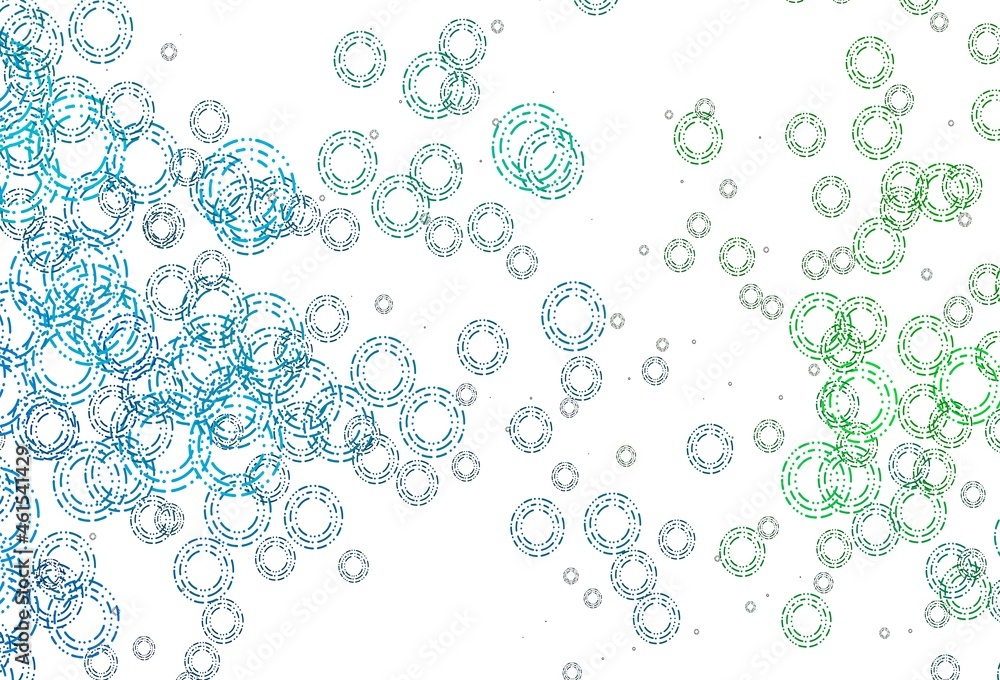 Light Blue, Green vector background with bubbles. Light Blue, Green vector background with bubbles.