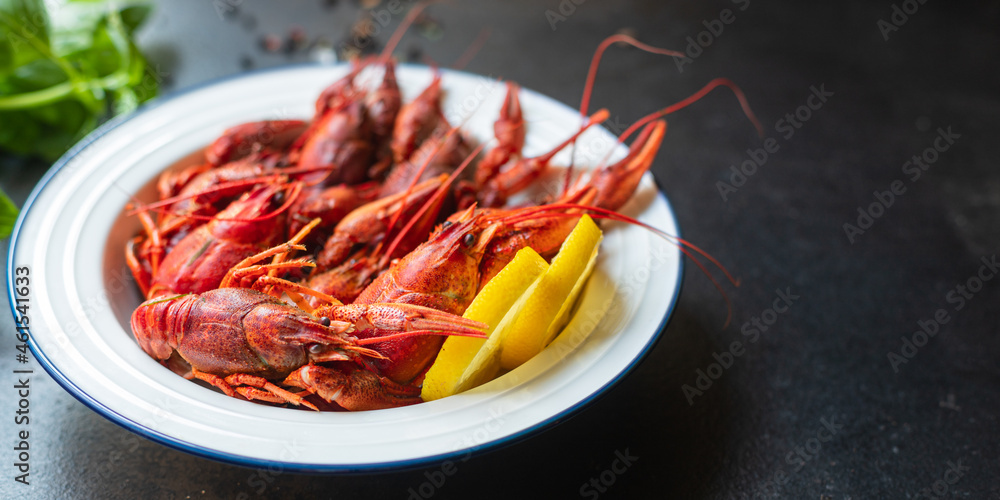 crayfish red fresh boiled seafood crustaceans meal snack on the table copy space food background rustic crayfish red fresh boiled seafood crustaceans meal snack on the table copy space food background rustic