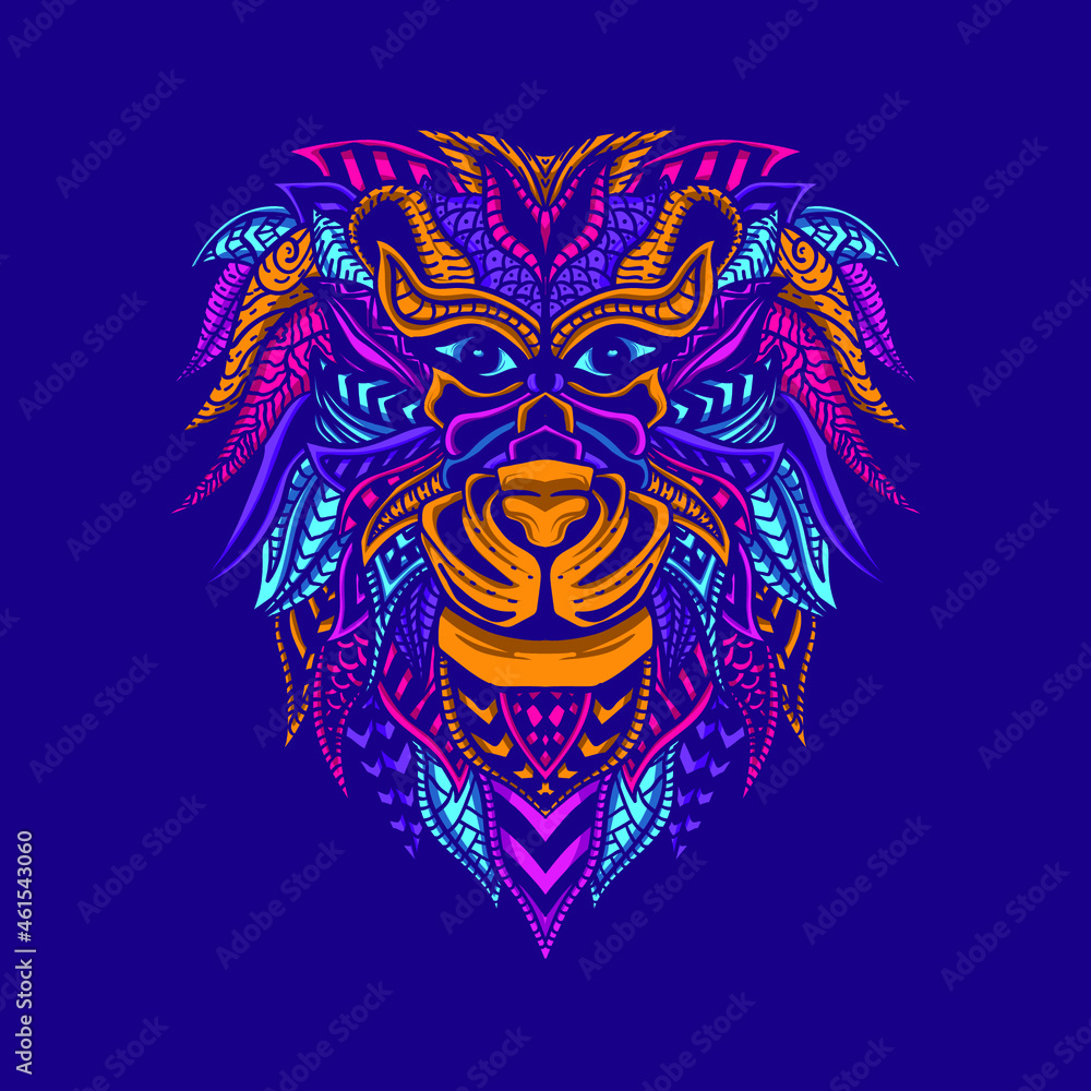 Obraz premium lion zentangle