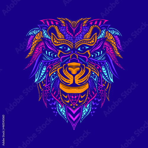 lion zentangle