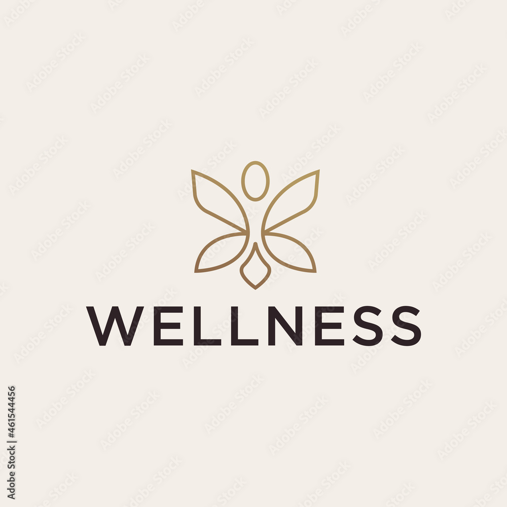 Luxury people wellness logo template Luxury people wellness logo template