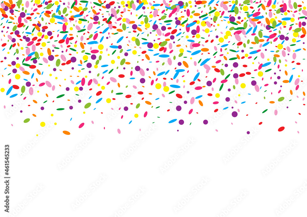 Rainbow Polka Background White Vector. Confetti Carnaval Design. Graphic Template. Orange Geometric New Illustration. Blue Congratulation. Rainbow Polka Background White Vector. Confetti Carnaval Design. Graphic Template. Orange Geometric New Illustration. Blue Congratulation.