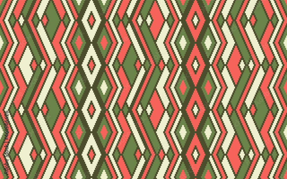 Asymmetric rhombus traditional motifs vector geometric pattern. Asymmetric rhombus traditional motifs vector geometric pattern.