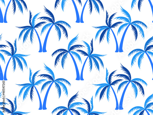 Palm tree minimal seamless pattern vector design.