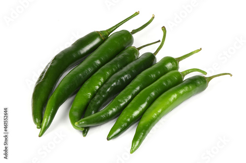 Slika na platnu Green chili pepper isolated on white. High resolution photo.