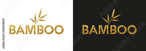 Golden Bamboo Logo - Text Design