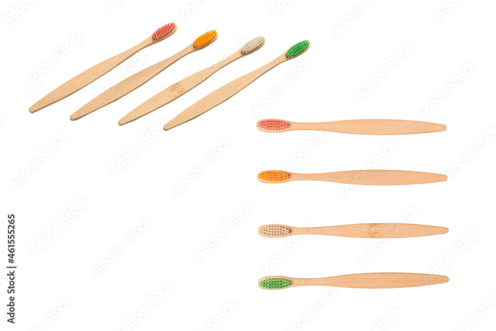 Bamboo toothbrush isolated on a white background. Bamboo toothbrush isolated on a white background.