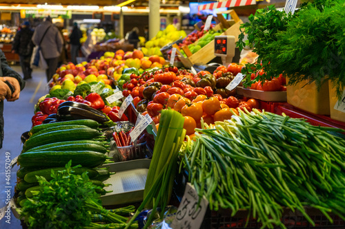 vegetables at the market in Latvia