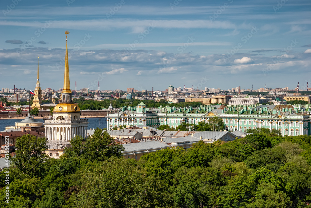 St. Petersburg. Russia. View of the city from a bird's eye view.