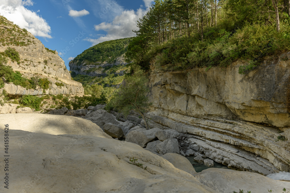 Meouge gorges, nature reserve in France.