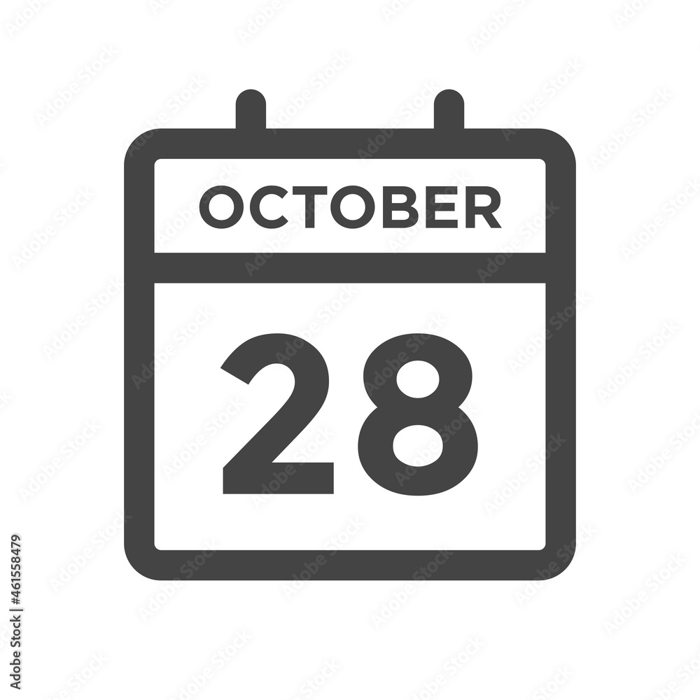 October 28 Calendar Day or Calender Date for Deadlines or Appointment October 28 Calendar Day or Calender Date for Deadlines or Appointment