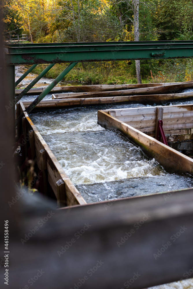 Water flowing in a water system Water flowing in a water system