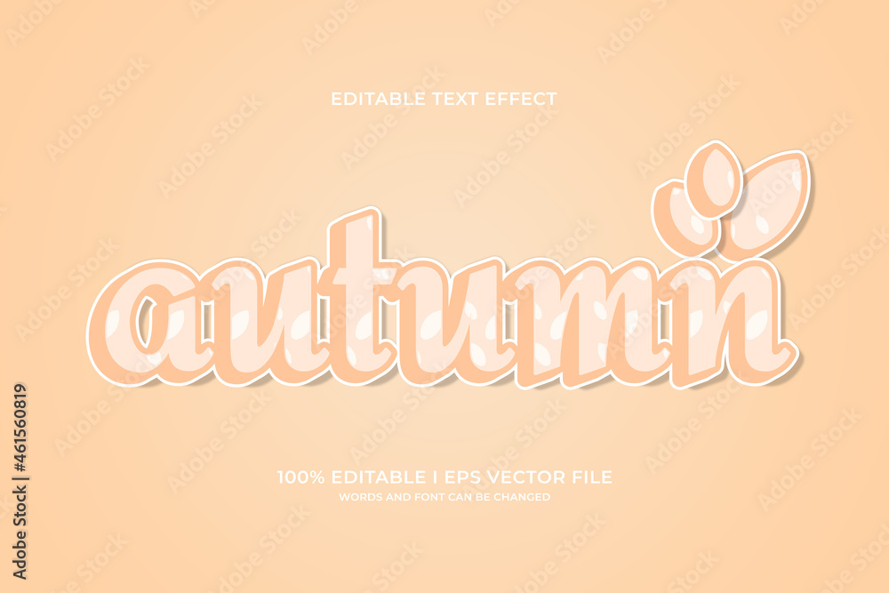 Autumn editable text effect
