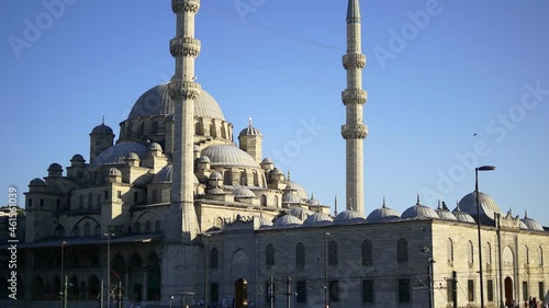 Close up of Mosque Architecture. Yenicami in Istanbul, Turkey
 photo