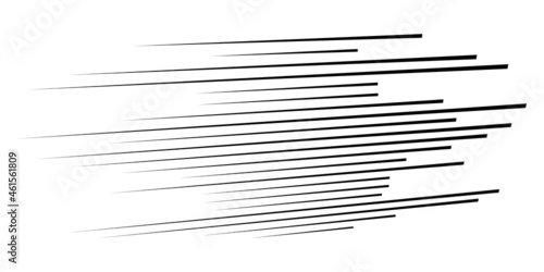 3D straight, parallel dynamic irregular lines, stripes element. Action, burst, speed comic effect lines
