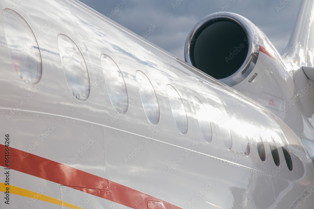 business jet aircraft outside in airport business jet aircraft outside in airport