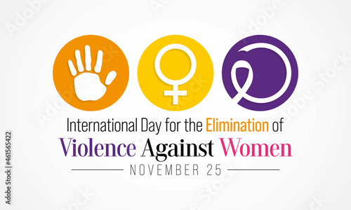 International Day for the Elimination of Violence against Women is observed every year on November 25 all across the world. Vector illustration