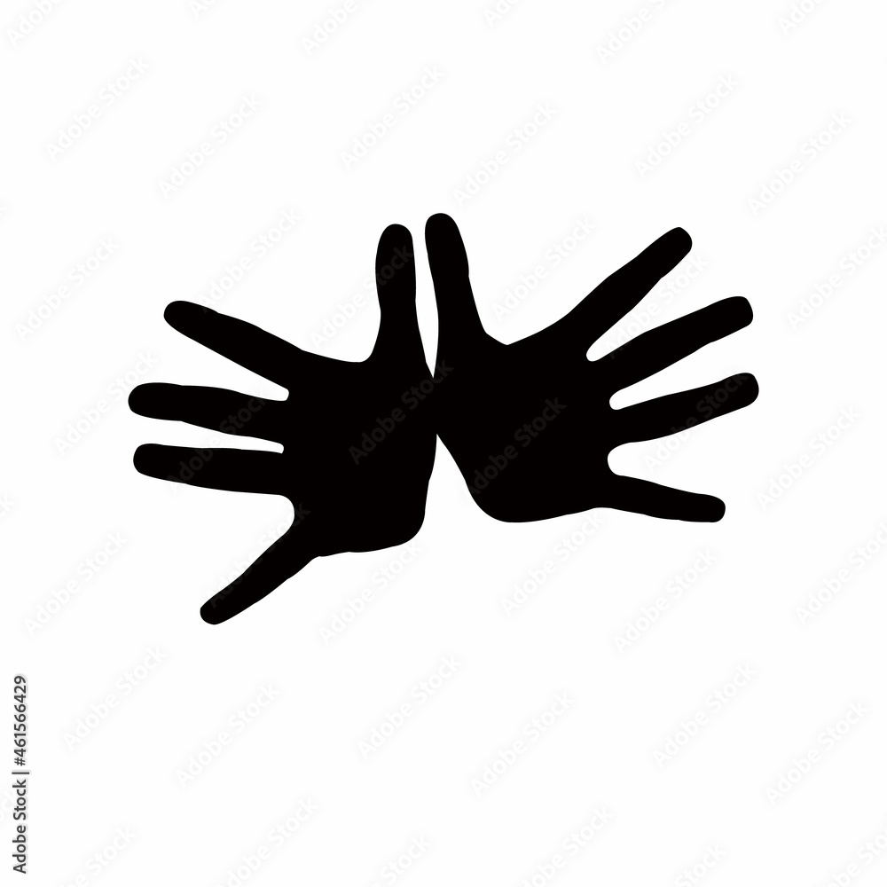 a pair hands silhouette vector a pair hands silhouette vector