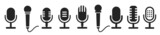 Microphone vector icon on white background