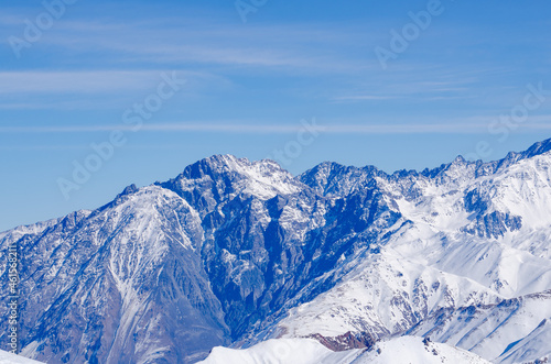 Rocky mountain covered with snow in winter. Georgia. © OSvitich