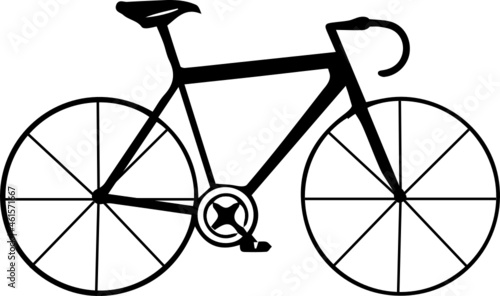 SILUETA BICICLETA DE RUTA VECTOR

