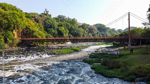 Piracicaba river aerial view