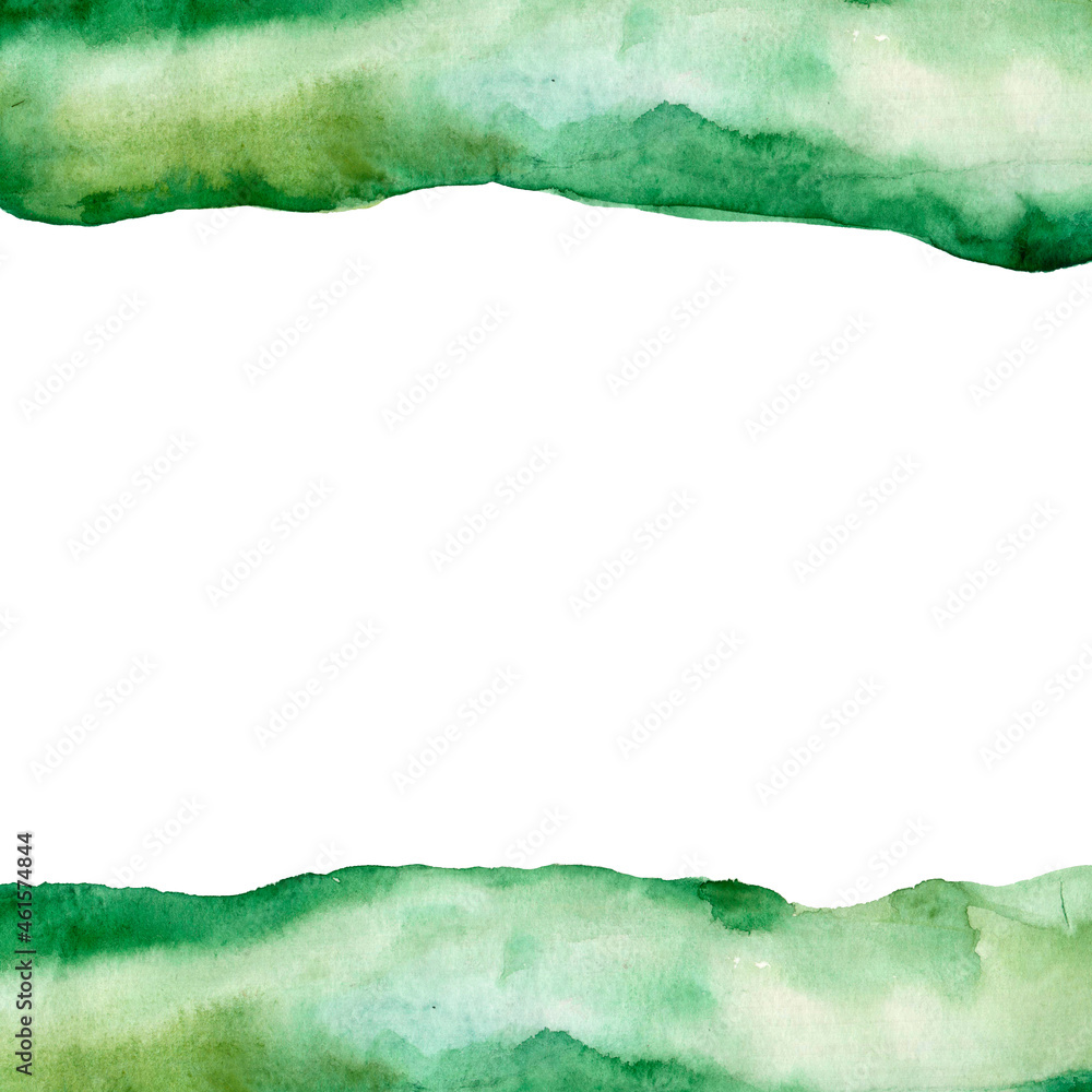 Abstract green watercolor background texture. frame Abstract green watercolor background texture. frame