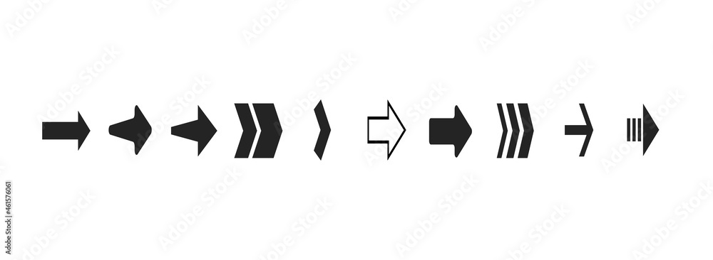 Vector arrows set. Arrow icons. Arrow sign. Vector graphic Vector arrows set. Arrow icons. Arrow sign. Vector graphic