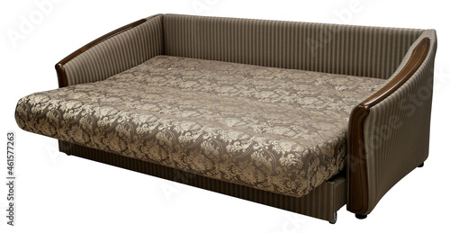 Wallpaper Mural Sofa isolated on white background. Including clipping path. The sofa is laid out for sleep Torontodigital.ca