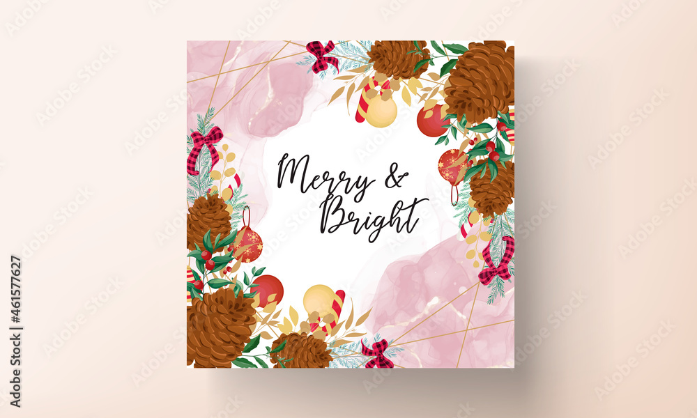Fototapeta premium beautiful hand drawing christmas card design