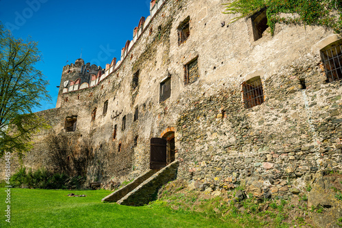 Bolkow, Poland - August 08, 2021. Castle of Bolkow in sunny Summer photo