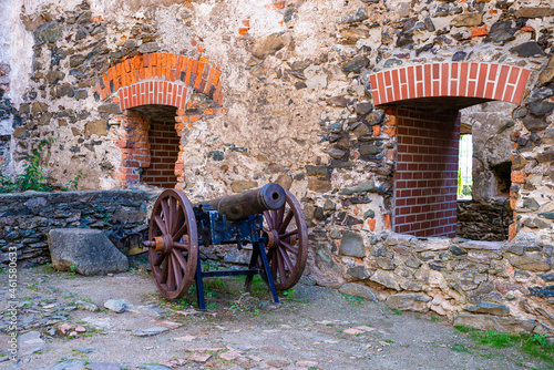 Bolkow, Poland - August 08, 2021. Castle of Bolkow in sunny Summer photo