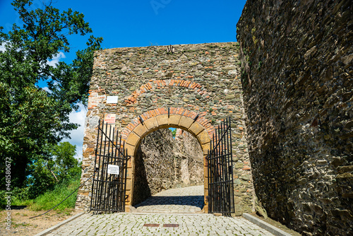 Bolkow, Poland - August 08, 2021. Castle of Bolkow in sunny Summer photo