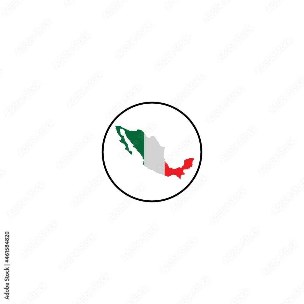 Mexico map icon.