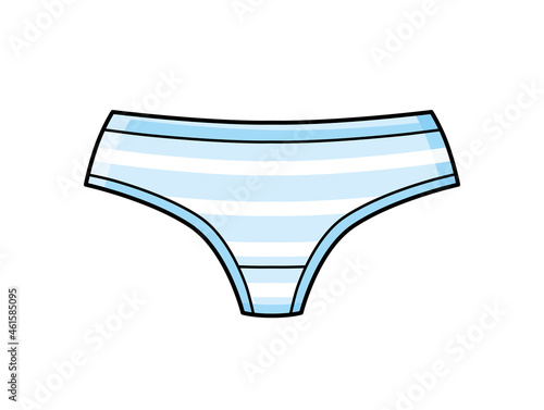 Blue striped panties isolated cartoon vector icon