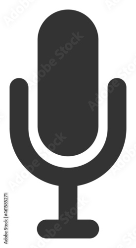 Microphone icon with flat style. Isolated vector microphone icon illustrations, simple style.