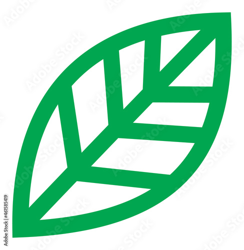 Plant leaf icon with flat style. Isolated vector plant leaf icon image, simple style.
