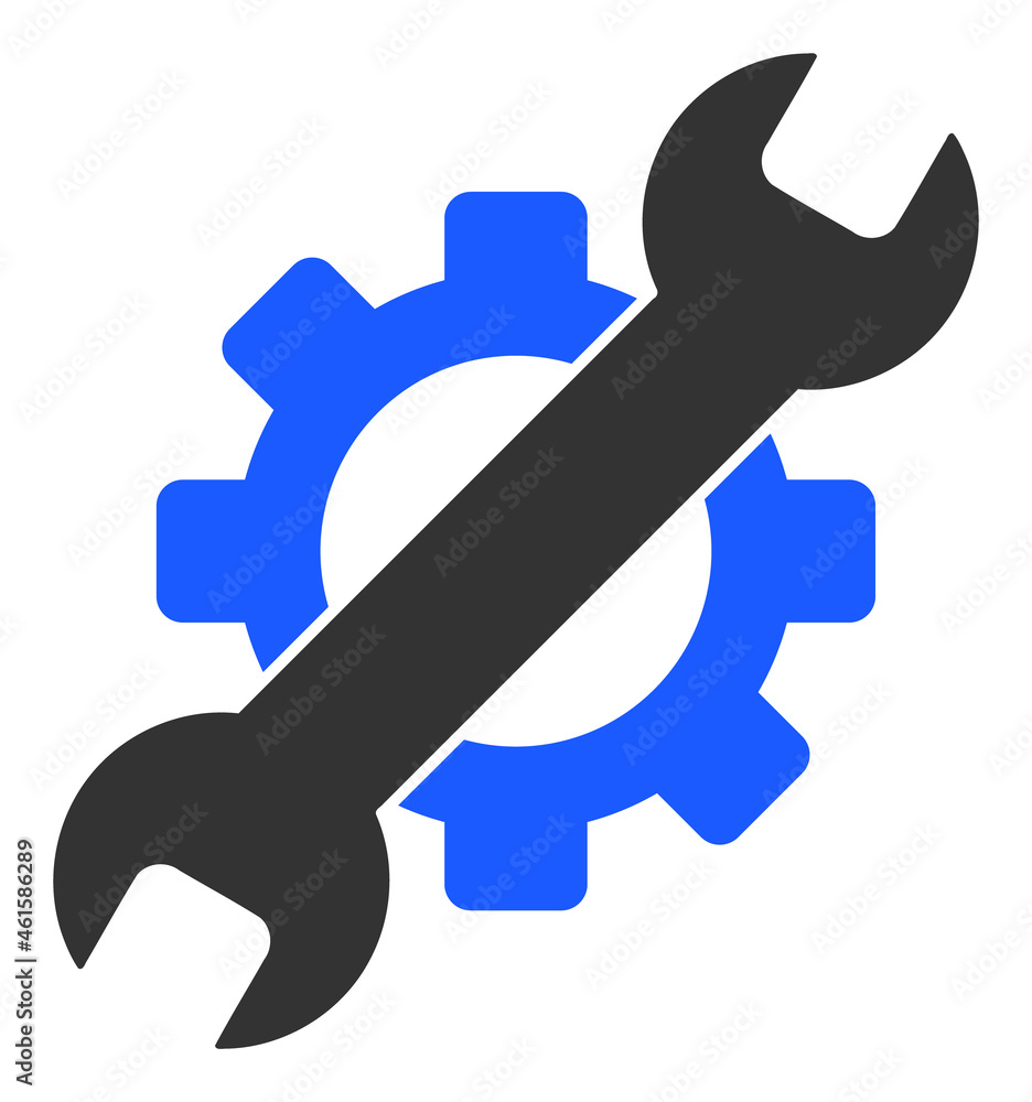Service tools icon with flat style. Isolated vector service tools icon illustrations, simple style. Service tools icon with flat style. Isolated vector service tools icon illustrations, simple style.