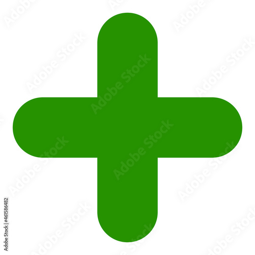 Pharmacy cross icon with flat style. Isolated vector pharmacy cross icon image, simple style.