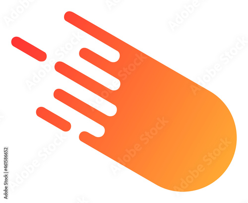 Bolide icon with flat style. Isolated vector bolide icon image, simple style.