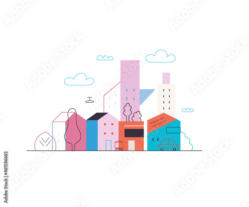 Startup illustration. Concept of building new business