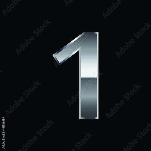 3d Metal numbers - number 1