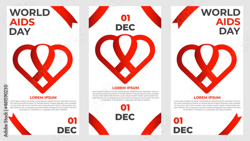 world aids day social media stories collection design