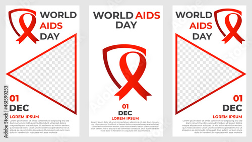 world aids day social media stories collection design