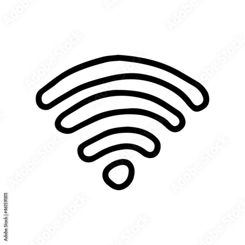 wi-fi line vector doodle simple icon design