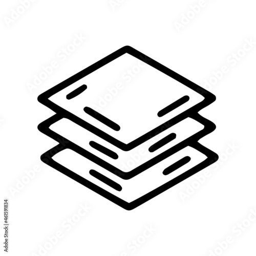 layers line vector doodle simple icon design