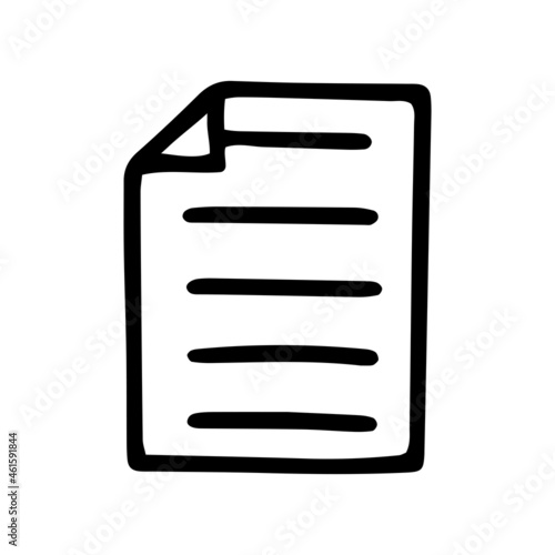 document line vector doodle simple icon design