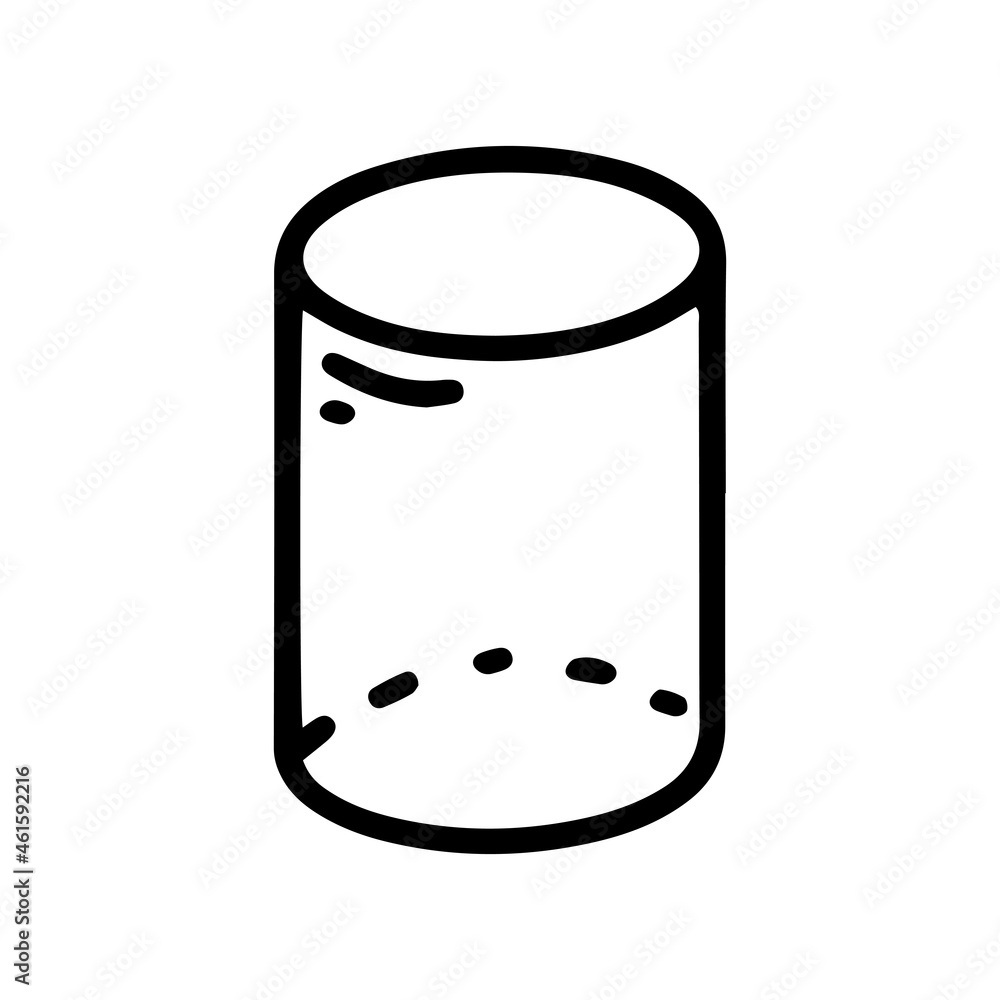 cylinder line vector doodle simple icon design cylinder line vector doodle simple icon design