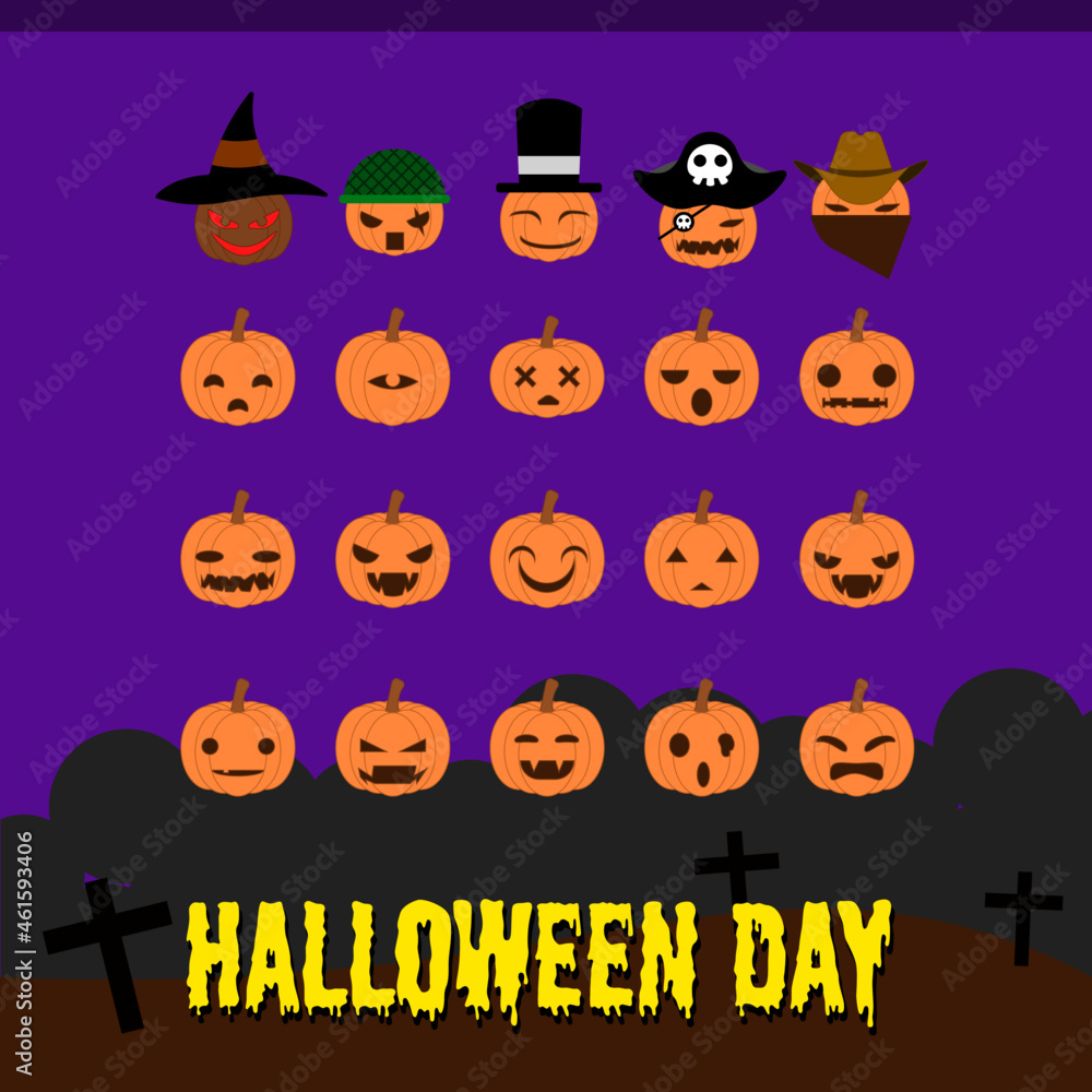 Obraz premium Pumpkin head for Halloween decorations