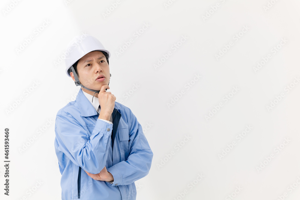 作業着の男性 作業着の男性